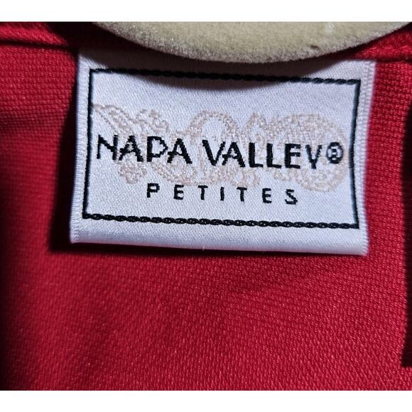 NWT Napa Valley Petites Embroidered Button Up Red Small - Picture 3 of 5